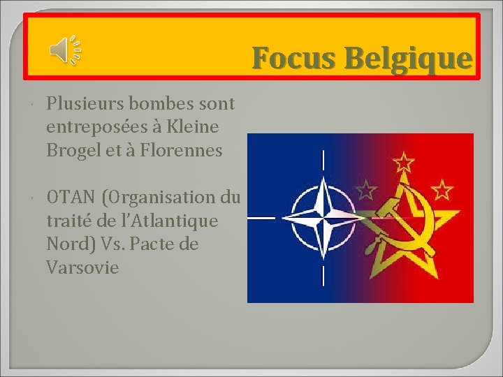 Focus Belgique Plusieurs bombes sont entreposées à Kleine Brogel et à Florennes OTAN (Organisation