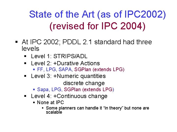 State of the Art (as of IPC 2002) (revised for IPC 2004) § At