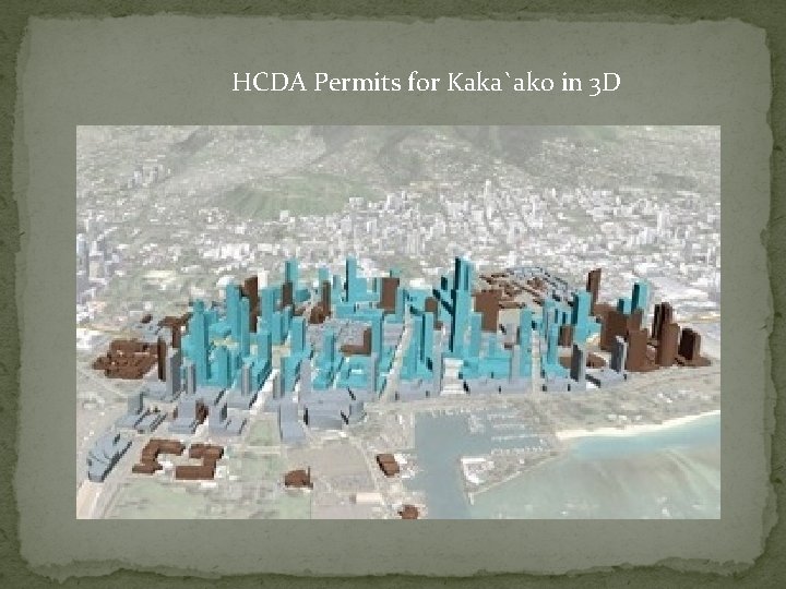 HCDA Permits for Kaka`ako in 3 D 