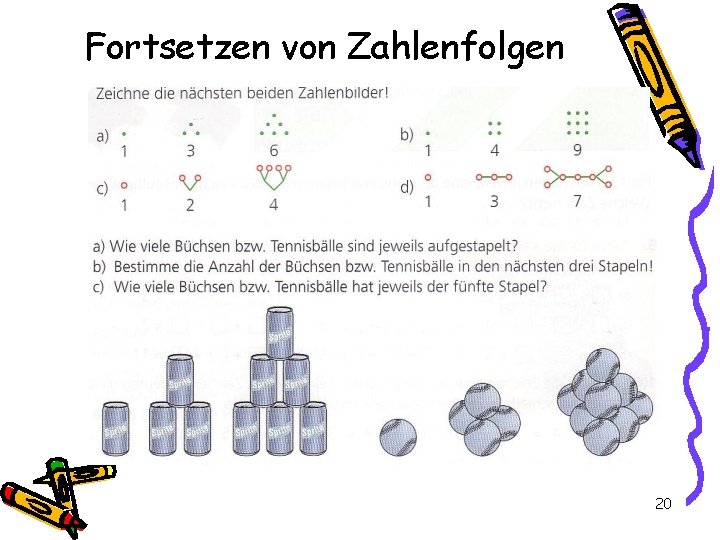 Fortsetzen von Zahlenfolgen 20 