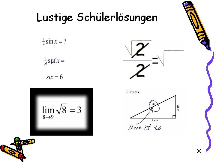 Lustige Schülerlösungen 30 