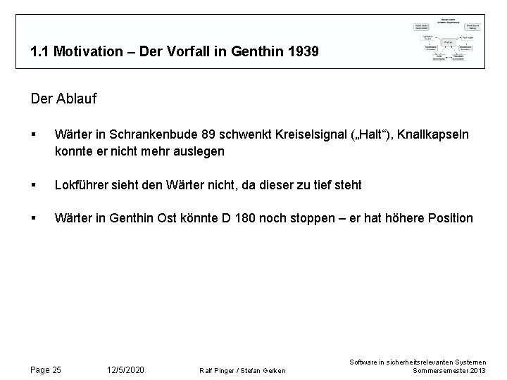 1. 1 Motivation – Der Vorfall in Genthin 1939 Der Ablauf § Wärter in