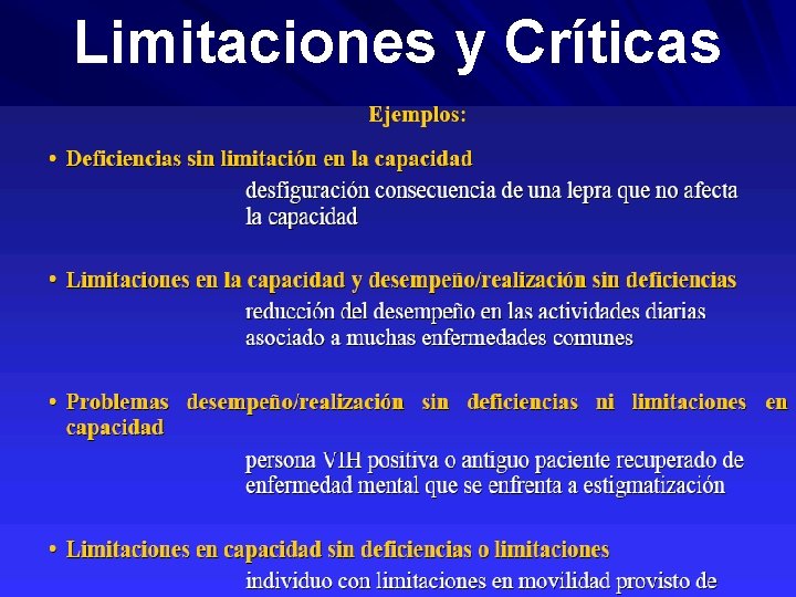 Limitaciones y Críticas 