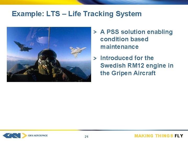 Example: LTS – Life Tracking System A PSS solution enabling condition based maintenance Introduced