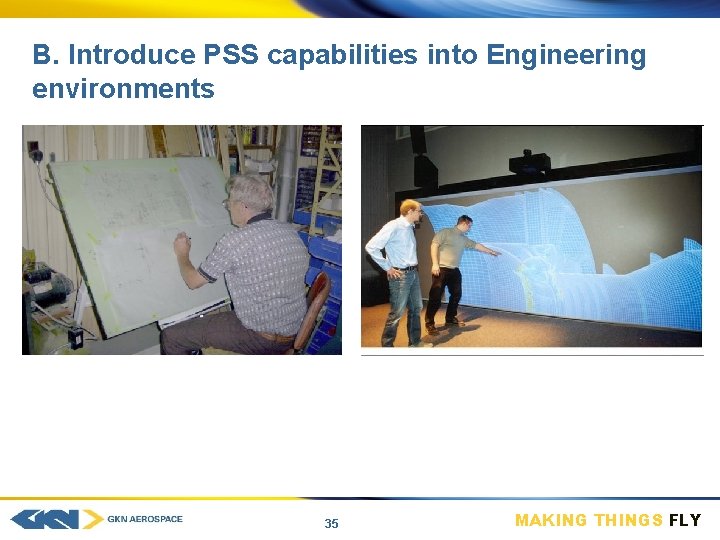 B. Introduce PSS capabilities into Engineering environments 35 MAKING THINGS FLY 