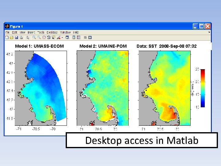 Model 1: UMASS-ECOM Model 2: UMAINE-POM Data: SST 2008 -Sep-08 07: 32 Desktop access