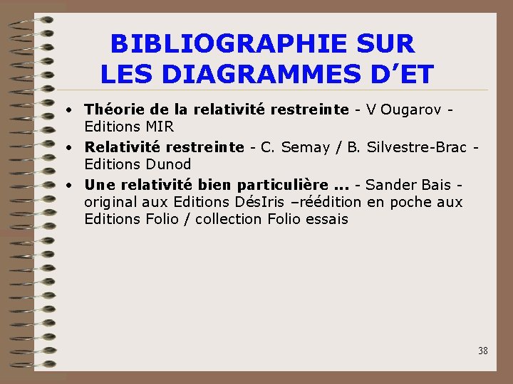 BIBLIOGRAPHIE SUR LES DIAGRAMMES D’ET • Théorie de la relativité restreinte - V Ougarov BIBLIOGRAPHIE SUR LES DIAGRAMMES D’ET • Théorie de la relativité restreinte - V Ougarov