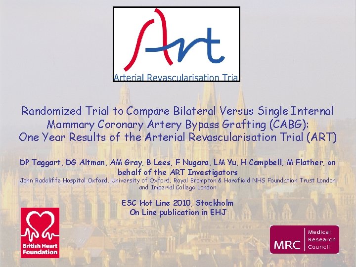 Randomized Trial to Compare Bilateral Versus Single Internal Mammary Coronary Artery Bypass Grafting (CABG):