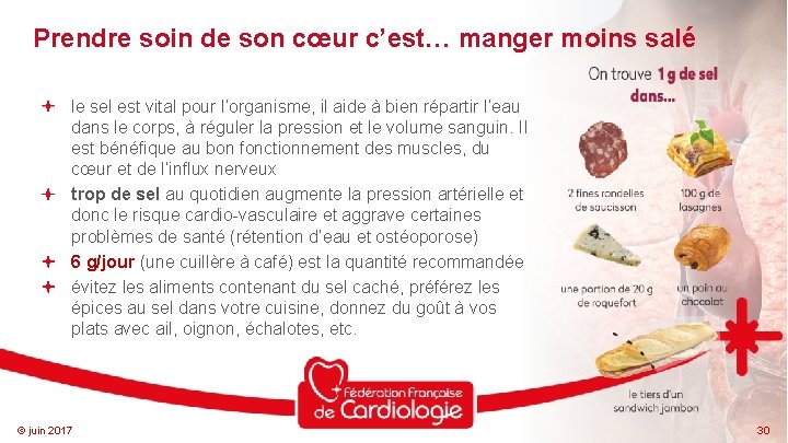 Prendre soin de son cœur c’est… manger moins salé le sel est vital pour