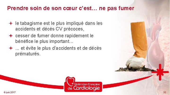 Prendre soin de son cœur c’est… ne pas fumer le tabagisme est le plus