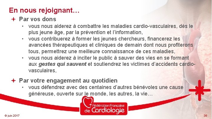 En nous rejoignant… Par vos dons • vous nous aiderez à combattre les maladies