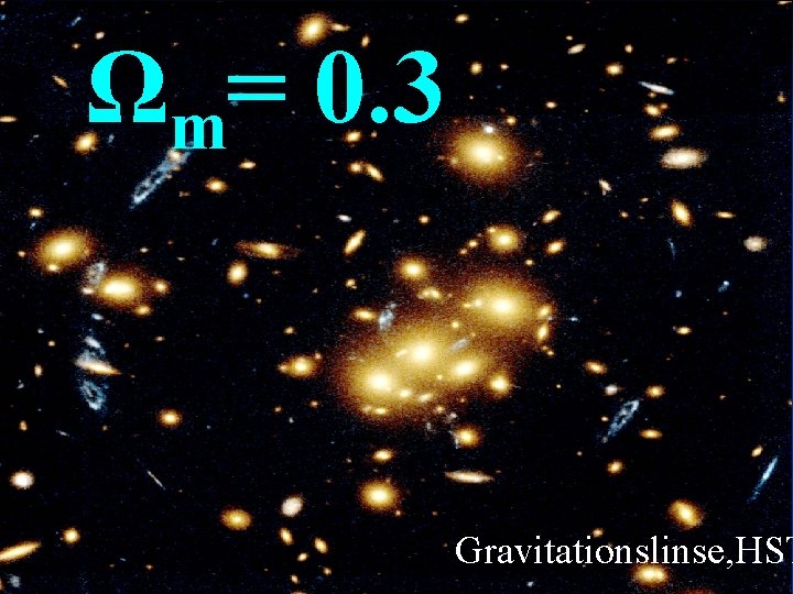 Ωm= 0. 3 Gravitationslinse, HST 