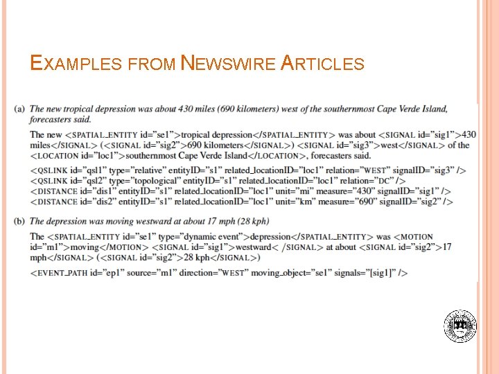 EXAMPLES FROM NEWSWIRE ARTICLES 