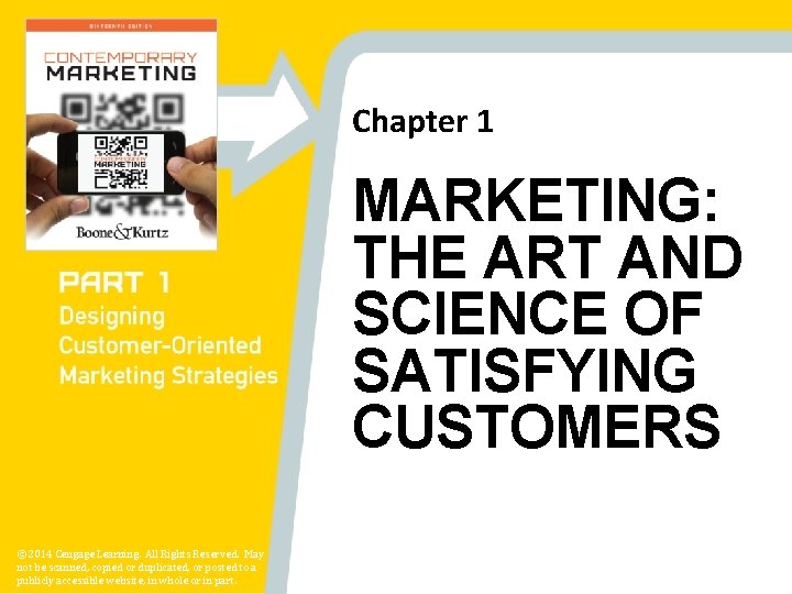 Chapter 1 MARKETING THE ART AND SCIENCE OF