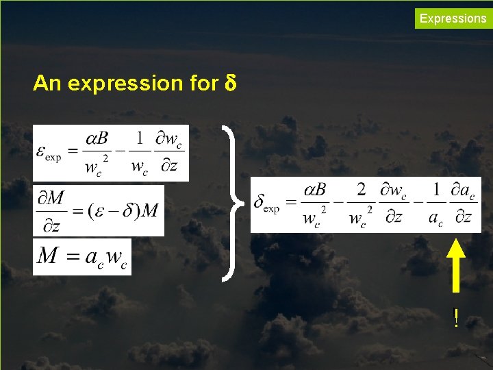 Expressions An expression for ! ! 