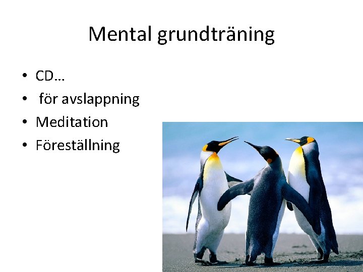 Mental grundträning • • CD… för avslappning Meditation Föreställning 