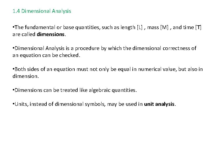 Chapter 1 Units and Problem Solving Homework for