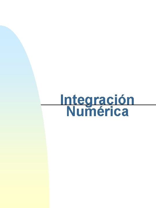 Integración Numérica 