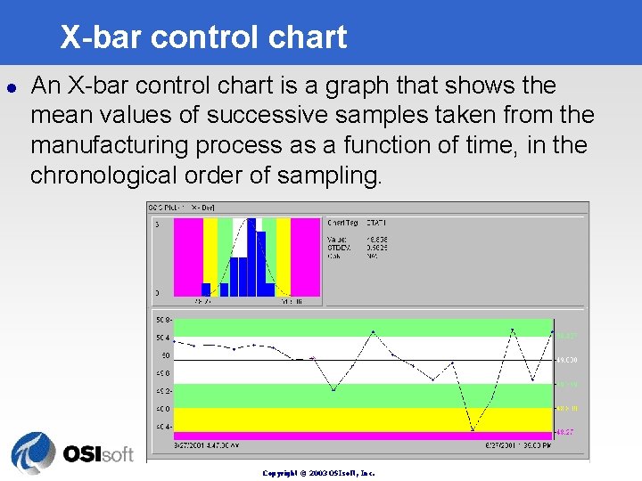 X-bar control chart l An X-bar control chart is a graph that shows the