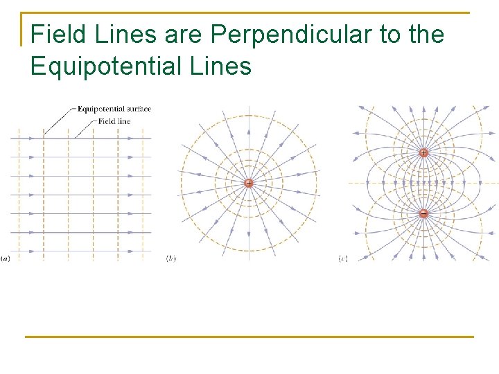 Field Lines are Perpendicular to the Equipotential Lines 