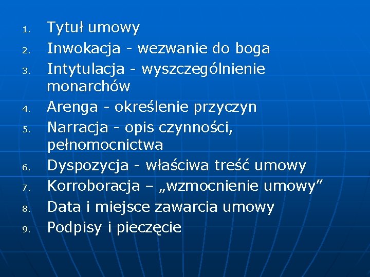 1. 2. 3. 4. 5. 6. 7. 8. 9. Tytuł umowy Inwokacja - wezwanie