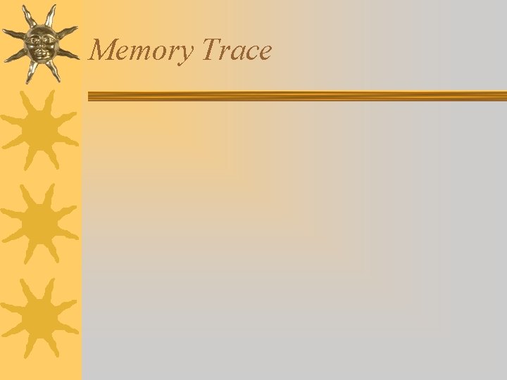 Memory Trace Memory Trace