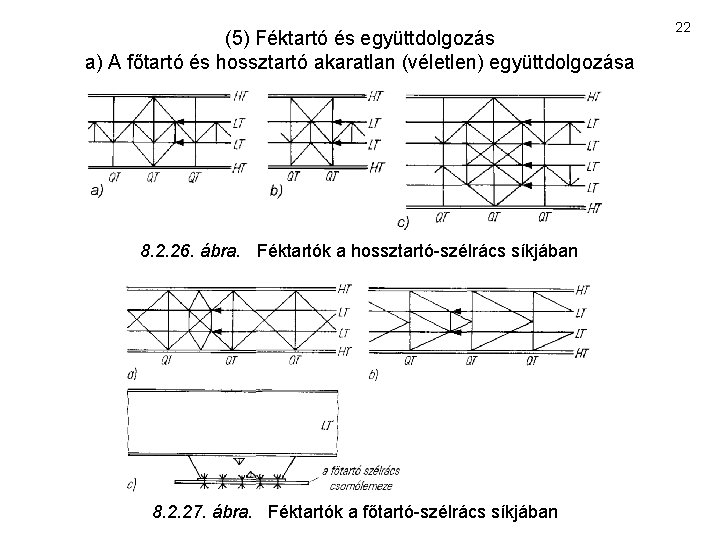 (5) Féktartó és együttdolgozás a) A főtartó és hossztartó akaratlan (véletlen) együttdolgozása 8. 2.