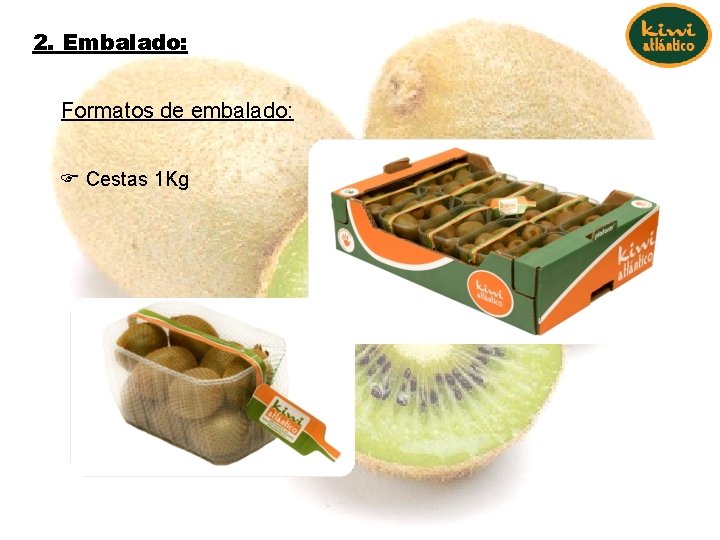 2. Embalado: Formatos de embalado: F Cestas 1 Kg 2. Embalado: Formatos de embalado: F Cestas 1 Kg