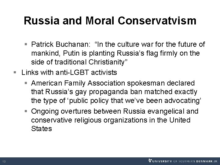 Russia and Moral Conservatvism § Patrick Buchanan: “In the culture war for the future Russia and Moral Conservatvism § Patrick Buchanan: “In the culture war for the future