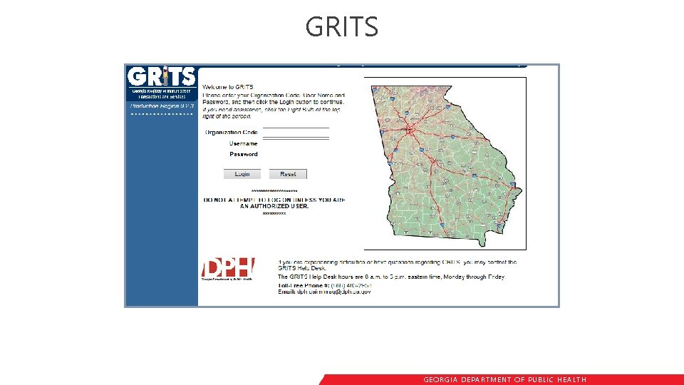 GRITS GEORGIA DEPARTME NT OF PUBLIC HE ALTH 