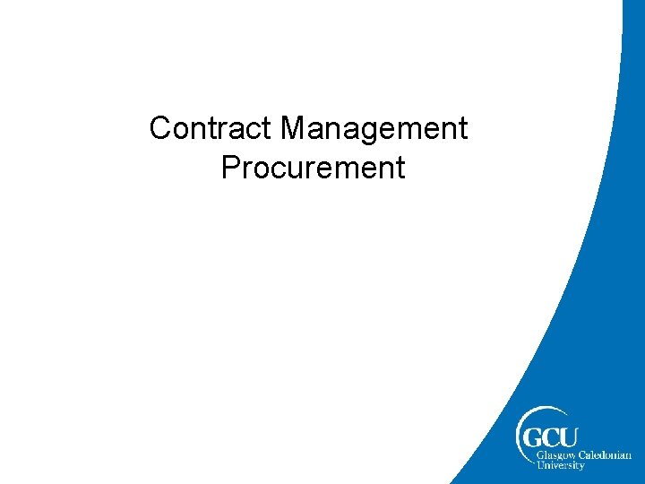Contract Management Procurement 