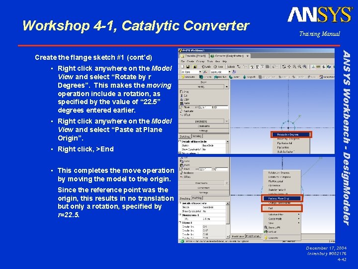 Workshop 4 -1, Catalytic Converter • Right click anywhere on the Model View and