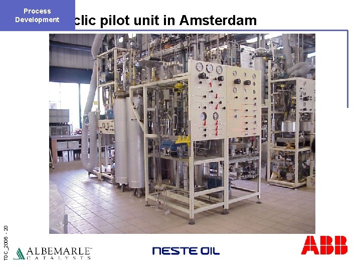 Process Development TDC_2006 - 20 Cyclic pilot unit in Amsterdam 