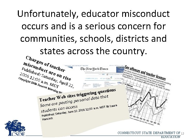 Unfortunately, educator misconduct occurs and is a serious concern for communities, schools, districts and