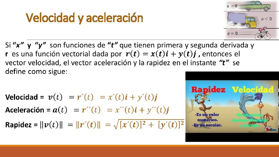 Velocidad y aceleración 