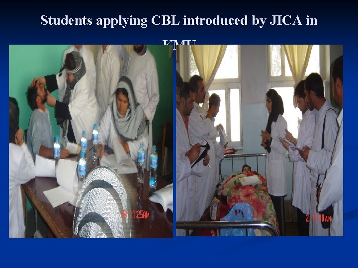 Students applying CBL introduced by JICA in KMU 