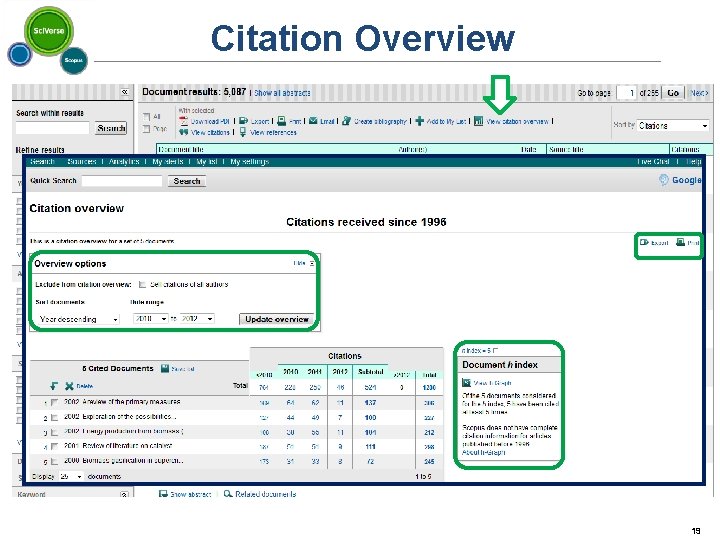 Citation Overview 19 19 