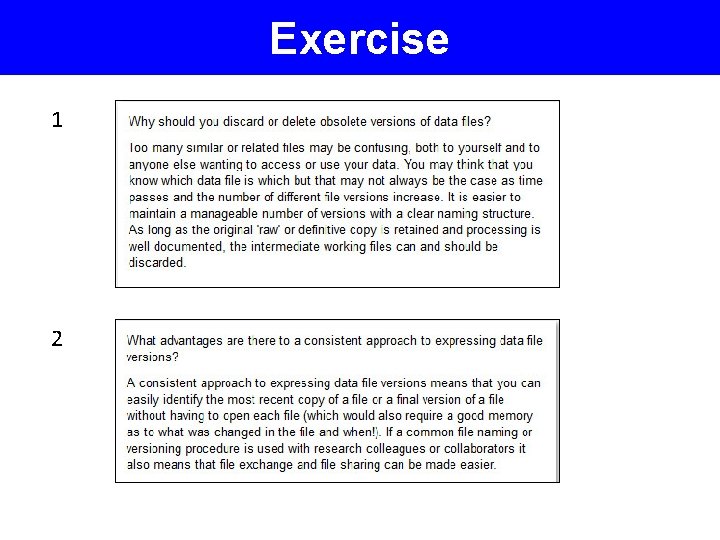 Exercise 1 2 
