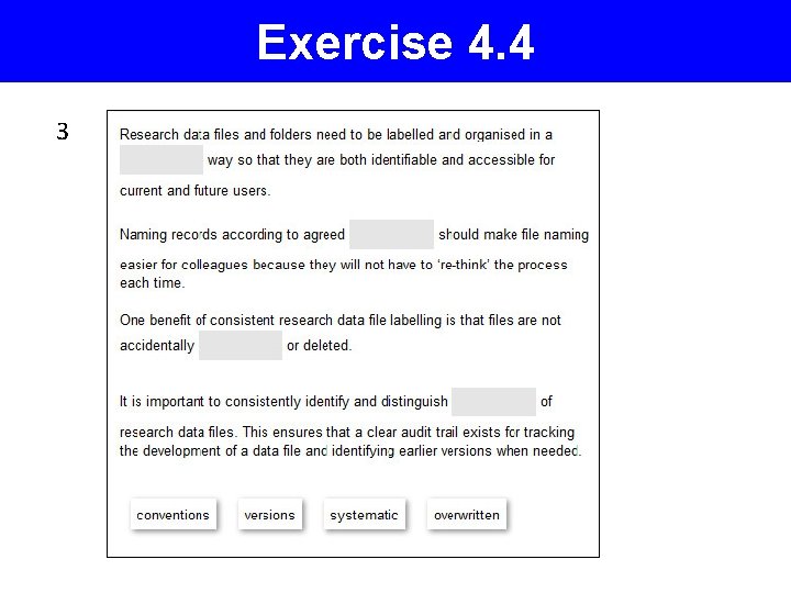 Exercise 4. 4 3 