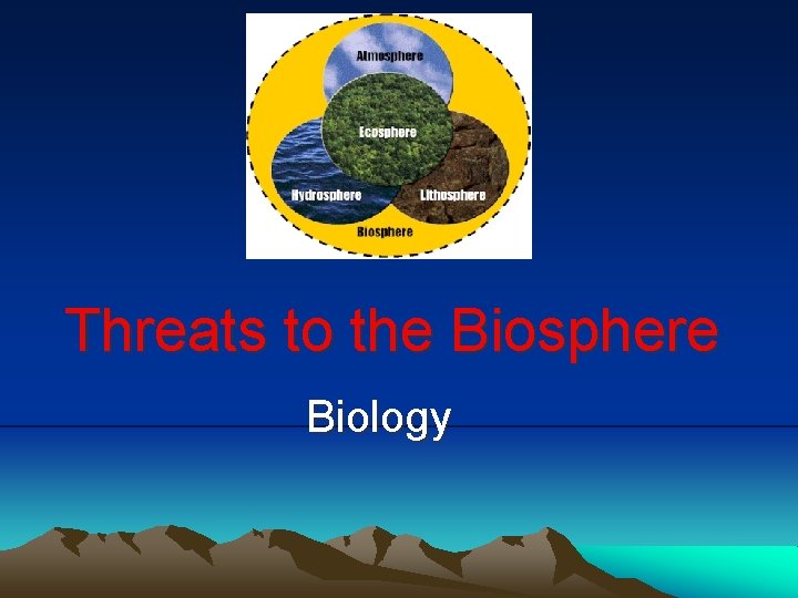 Threats to the Biosphere Biology 