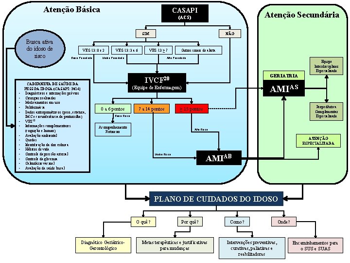 Atenção Básica CASAPI Atenção Secundária (ACS) SIM Busca ativa do idoso de risco •