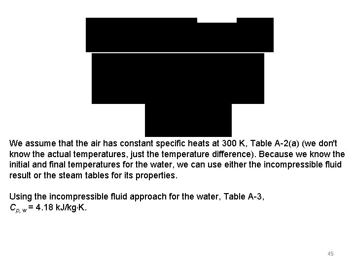 0(steady) We assume that the air has constant specific heats at 300 K, Table