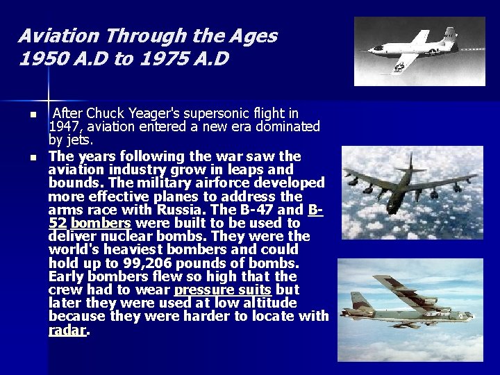 Aviation Through the Ages 1950 A. D to 1975 A. D n n After Aviation Through the Ages 1950 A. D to 1975 A. D n n After