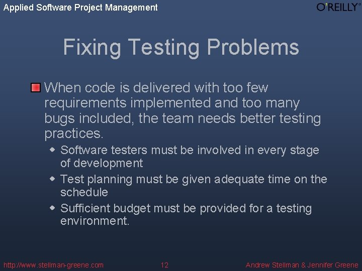 Applied Software Project Management Why Software Projects Fail