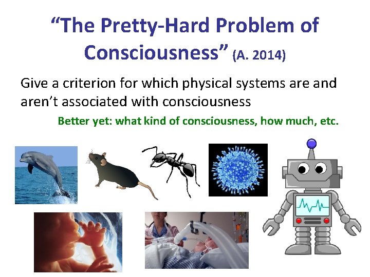 “The Pretty-Hard Problem of Consciousness” (A. 2014) Give a criterion for which physical systems