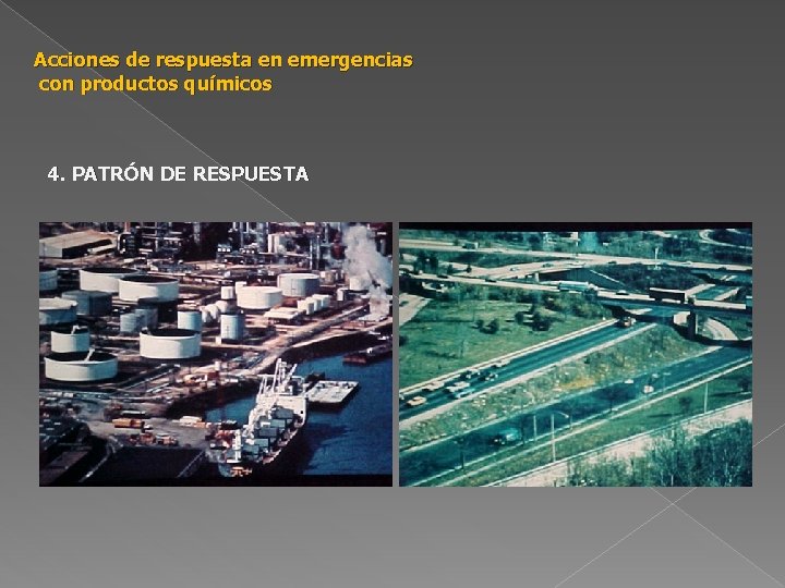 Acciones de respuesta en emergencias con productos químicos 4. PATRÓN DE RESPUESTA 