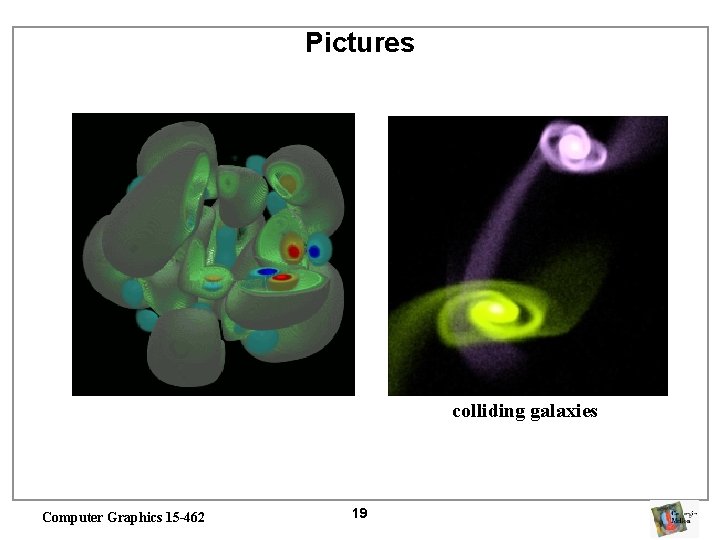 Pictures colliding galaxies Computer Graphics 15 -462 19 