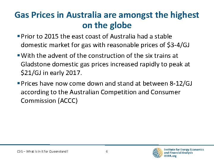 Gas Prices in Australia are amongst the highest on the globe § Prior to