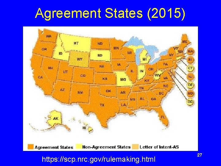 Agreement States (2015) https: //scp. nrc. gov/rulemaking. html 27 