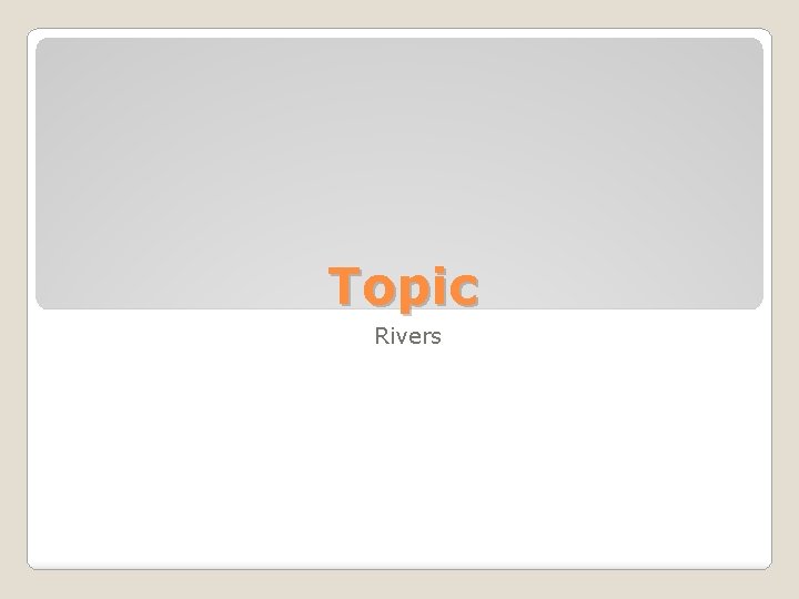 Topic Rivers Topic Rivers
